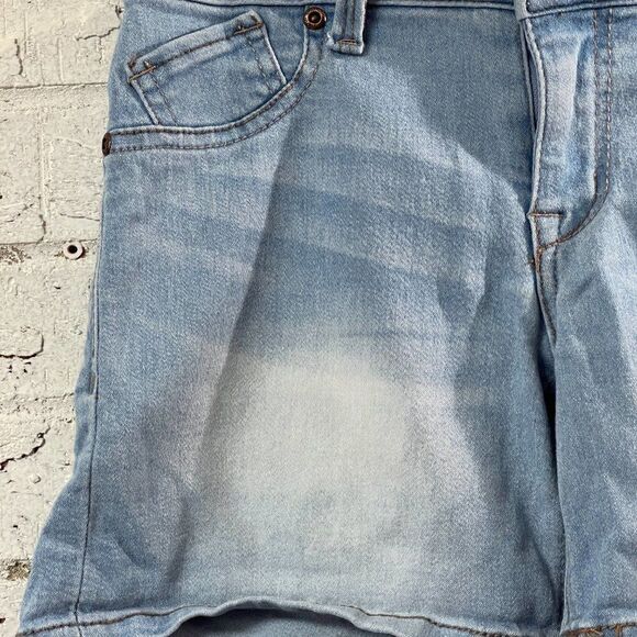 Evermore Acid Washed Denim Shorts 1 - Picture 2 of 11